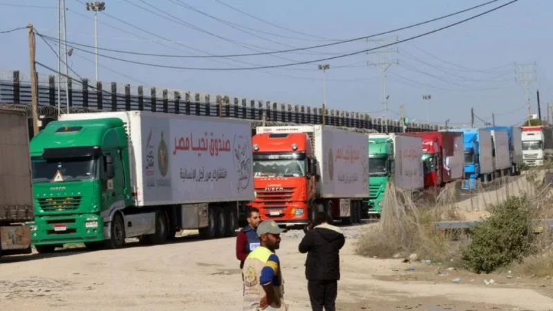 যুদ্ধবিরতির পর ত্রাণের প্রথম বহর ঢুকলো গাজায়