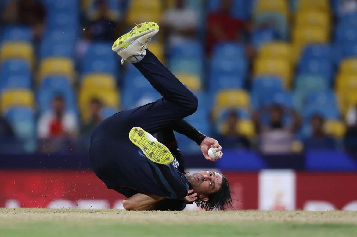 ওমান বনাম নামিবিয়া ম্যাচের একটি দৃশ্য