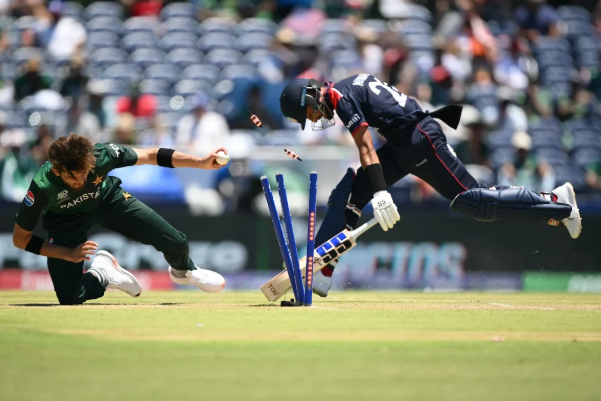 পাকিস্তান বনাম যুক্তরাষ্ট্র ম্যাচের একটি দৃশ্য