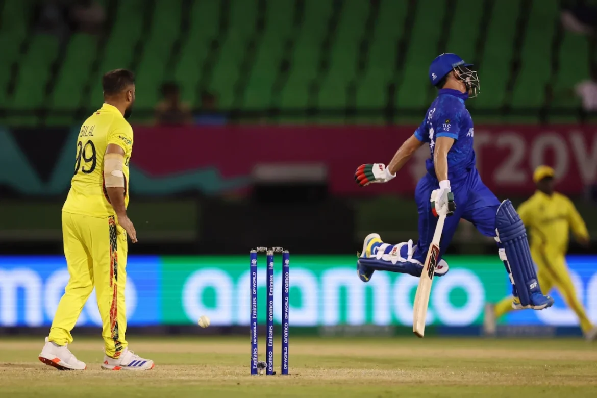 আফগানিস্তান বনাম উগান্ডা ম্যাচের একটি দৃশ্য