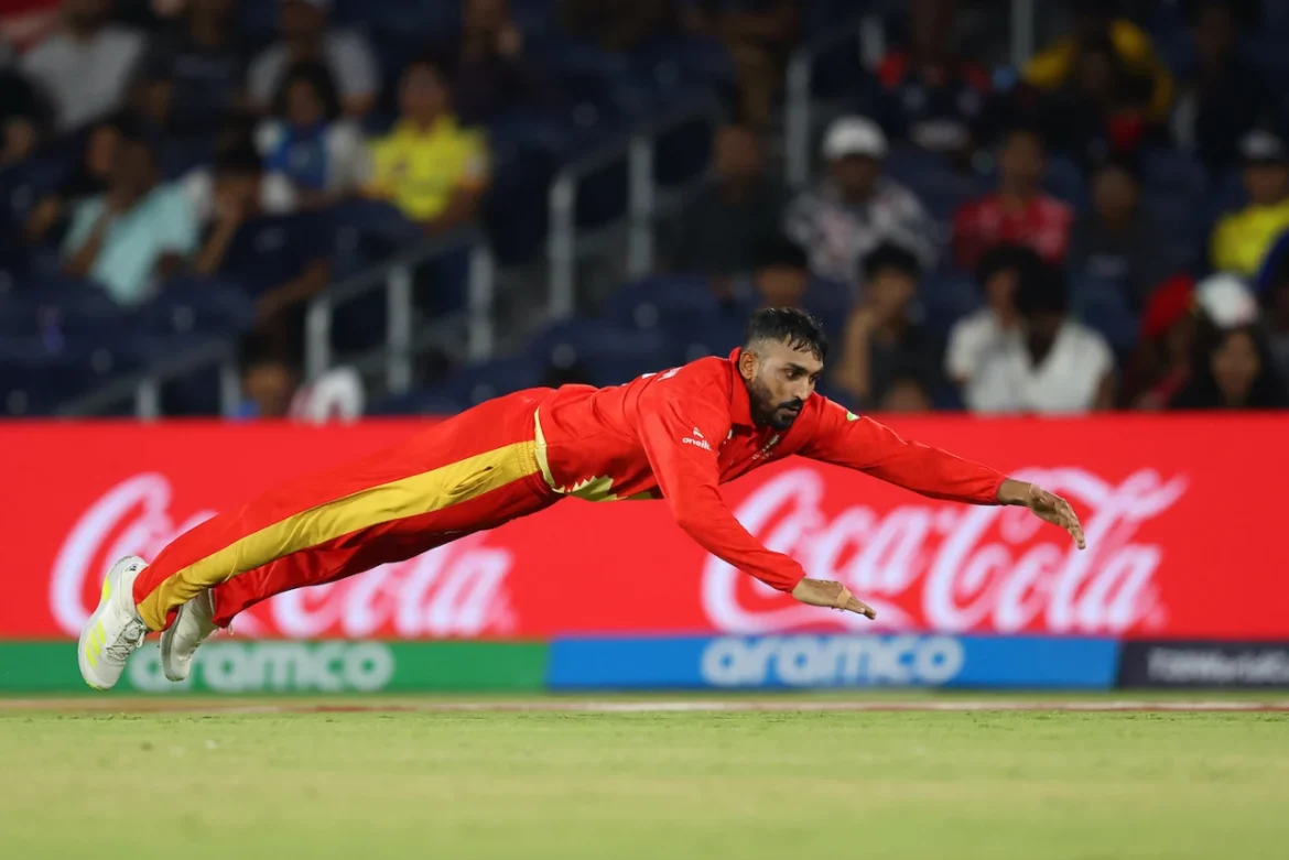 যুক্তরাষ্ট্র বনাম কানাডা ম্যাচের একটি দৃশ্য