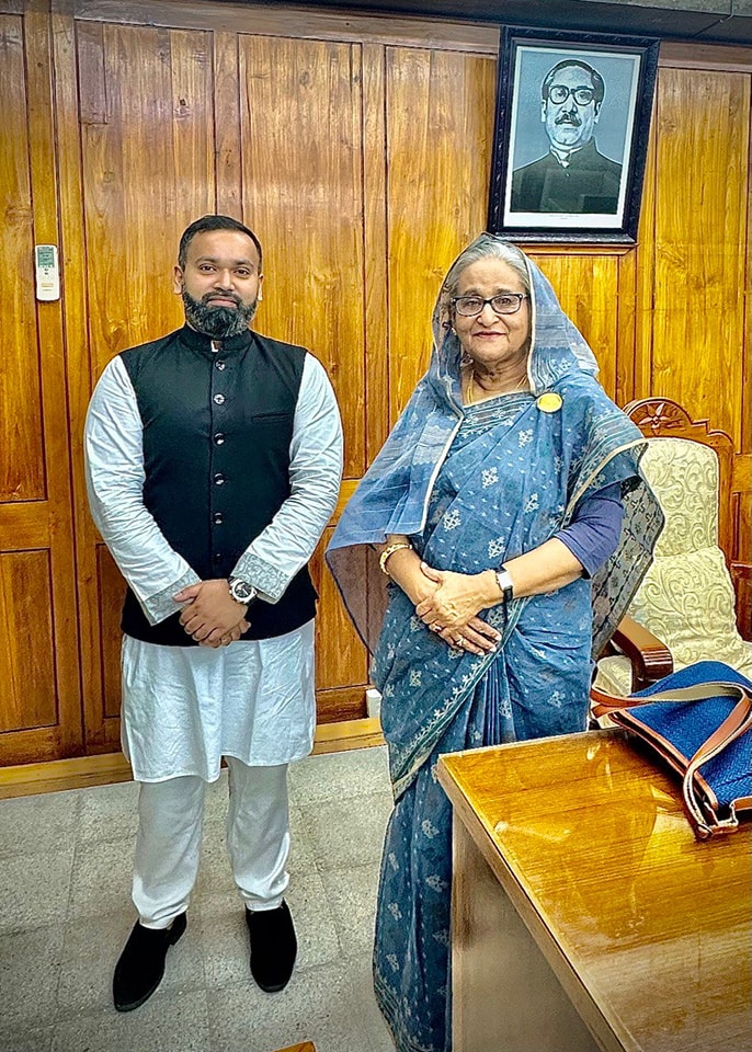 শেখ হাসিনার সঙ্গে সোলায়মান সেলিম। ফাইল ফটো