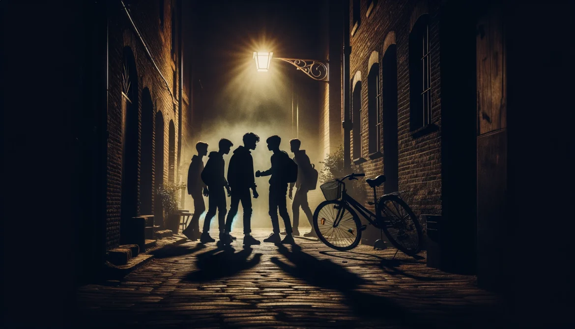 রাত্রিকালীন অন্ধকারে কিশোরদের উত্তেজনাপূর্ণ পরিস্থিতি। প্রতীকী ছবি