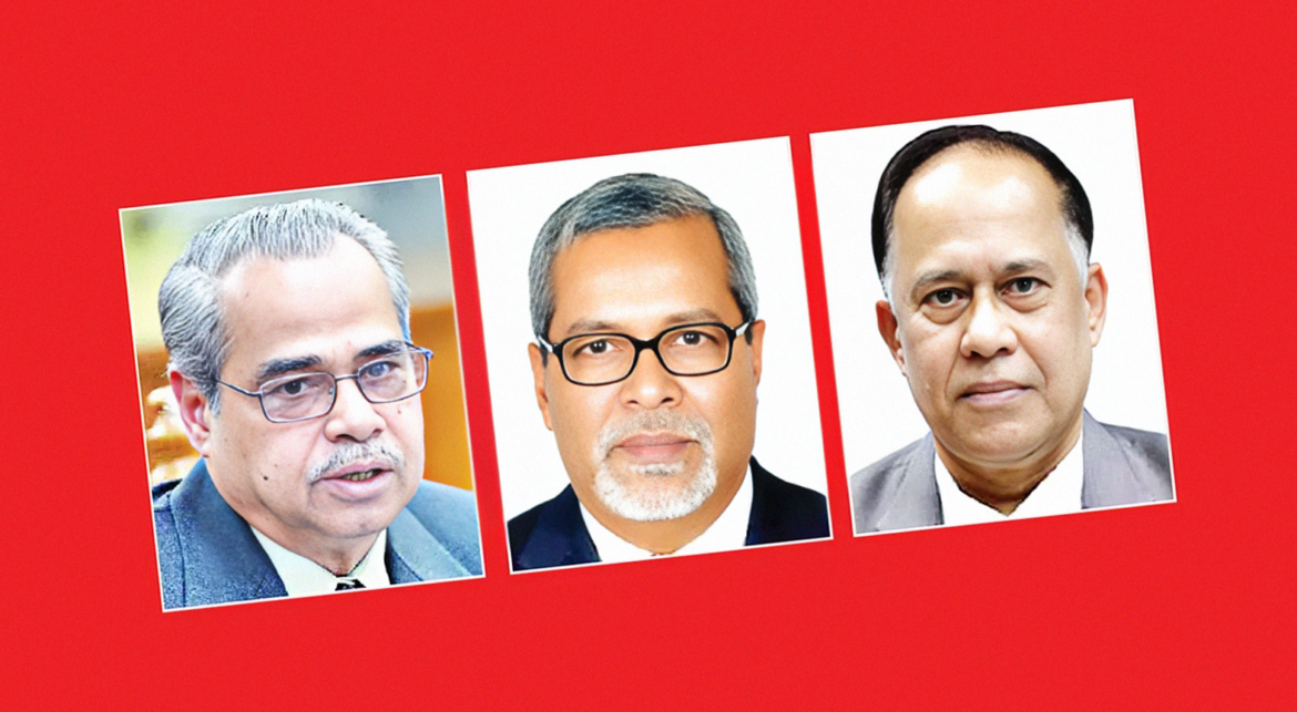 সাবেক তিন প্রধান নির্বাচন কমিশনার।