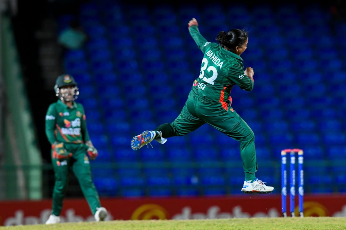 ৩১ রানে ৩ উইকেট নিয়ে ম্যাচ সেরা নাহিদা