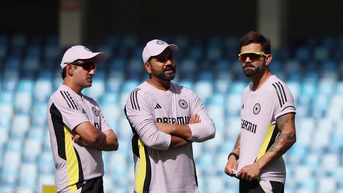 গৌতম গম্ভীর, রোহিত শর্মা ও বিরাট কোহলি