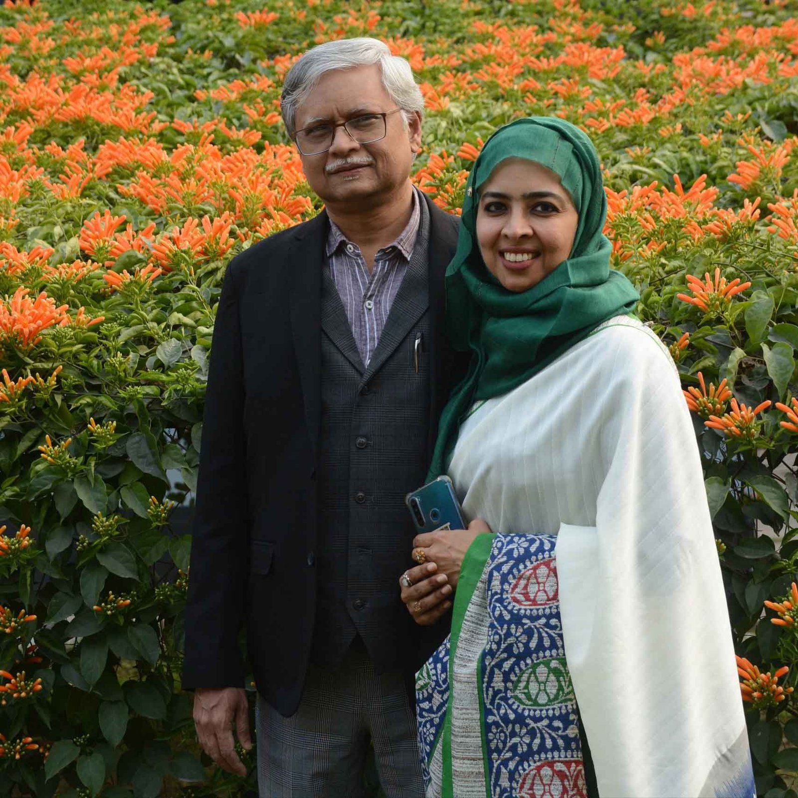 স্বামী সালেহ হাসান নকীবের সঙ্গে রাইহানা শামস ইসলাম