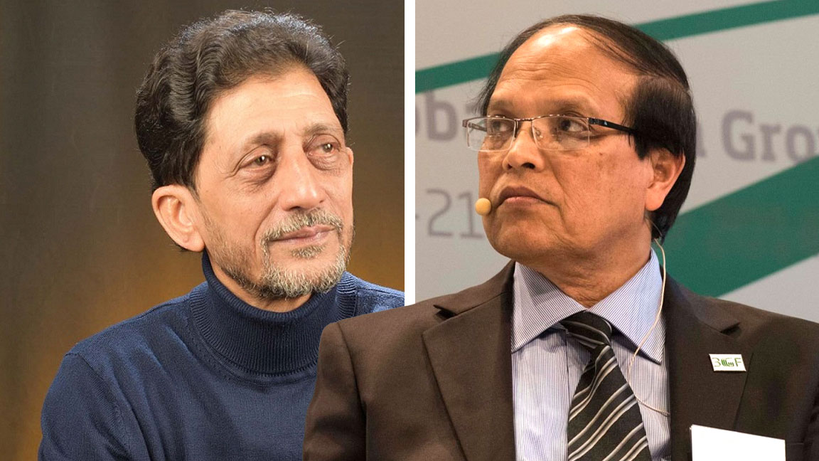 আতিউর রহমান ও আবুল বারকাত। গ্রাফিক, গালা