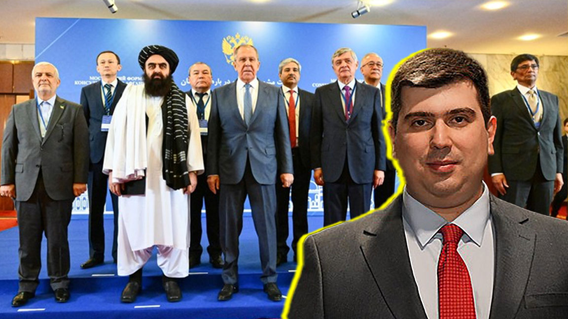 মস্কোয় আফগানিস্তান বিষয়ক ‘মস্কো ফরম্যাট’ বৈঠকে নেতারা। ইনসেটে ফরহাদ ইব্রাগিমভ। গ্রাফিক, গালা