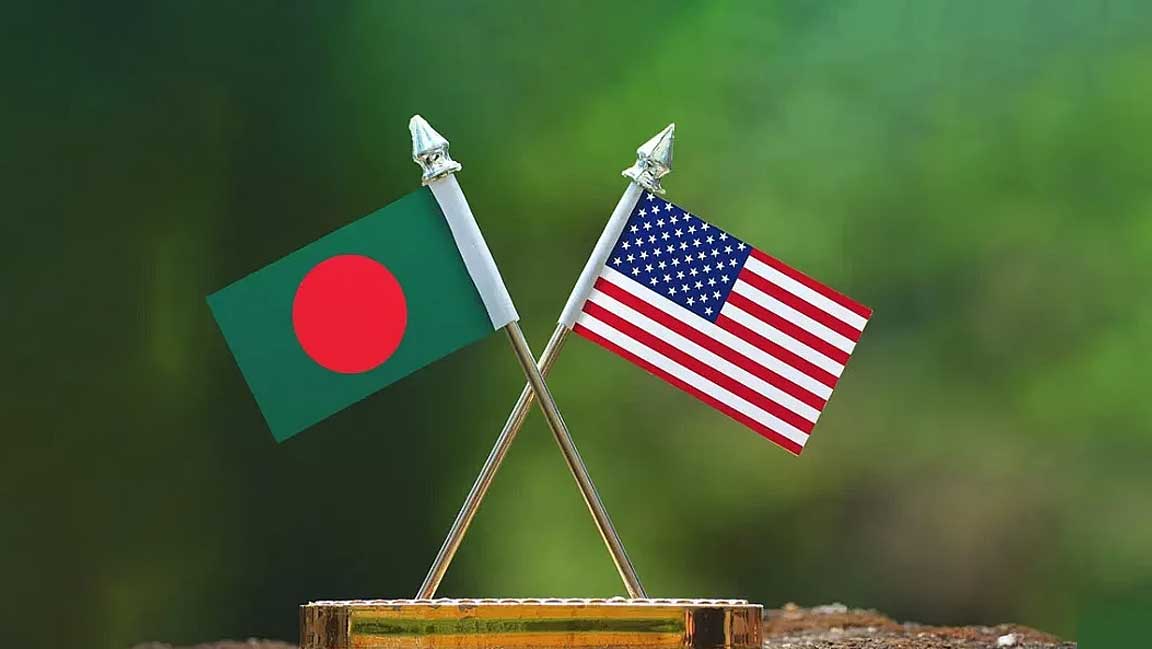 বাংলাদেশ ও যুক্তরাষ্ট্রের পতাকা