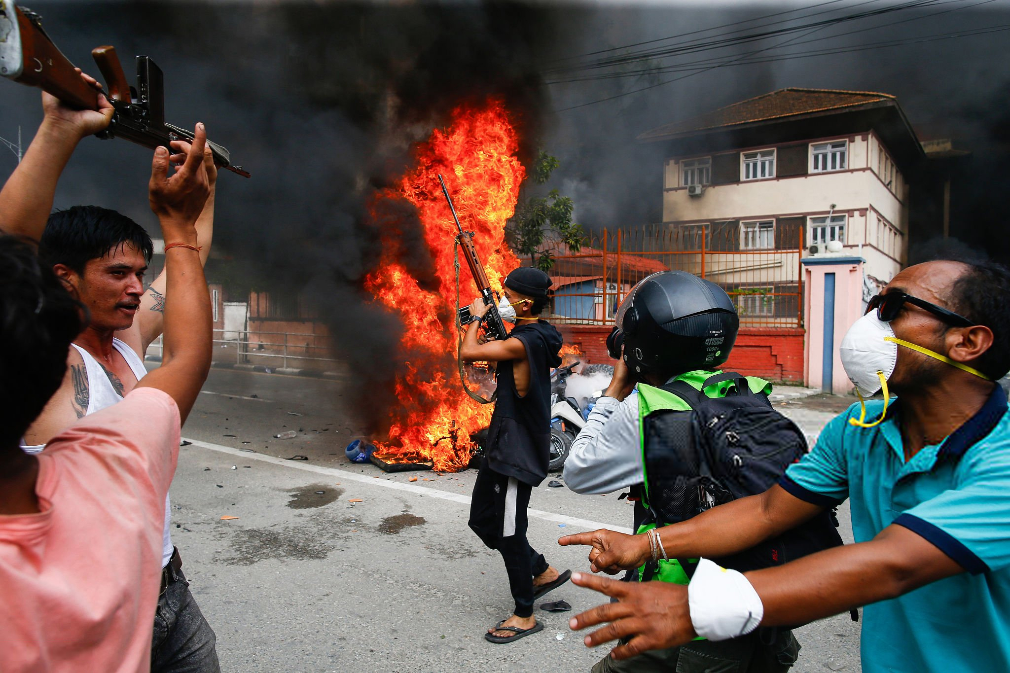 আন্দোলন চলাকালের একটি দৃশ্য